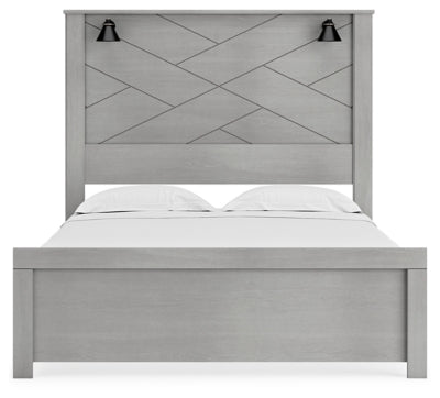Cama Queen con paneles Cottonburg