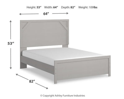 Cama Queen con paneles Cottonburg
