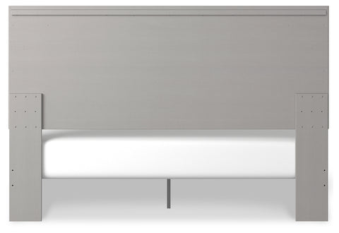 Cama King con paneles Cottonburg, tocador, espejo y mesita de noche