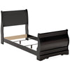 Cama trineo doble y mesita de noche Huey Vineyard