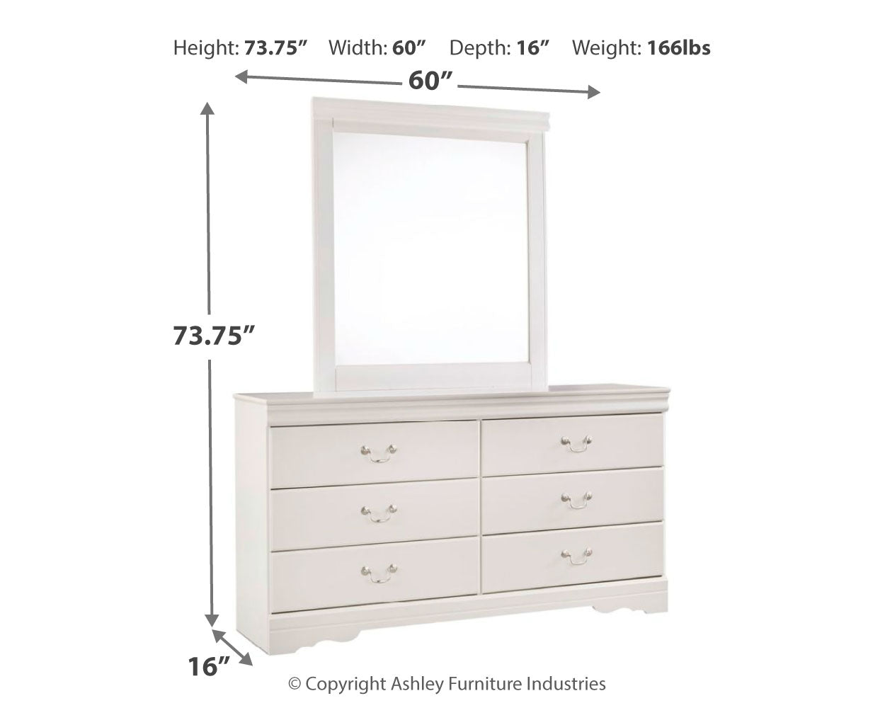Anarasia Dresser and Mirror
