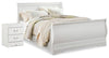 Cama tipo trineo Queen Anarasia y mesita de noche