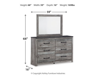 Bronyan King Panel Bed, Dresser and Mirror