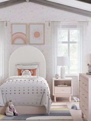 Wistenpine Twin Upholstered Panel Bed with Storage