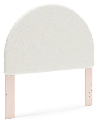 Wistenpine Full Upholstered Panel Headboard, Dresser and Mirror
