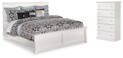 Cama King con paneles y cómoda Bostwick Shoals