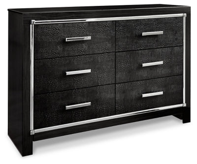 Cama King con almacenaje, cómoda y mesita de noche Kaydell