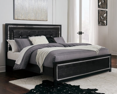 Cama tapizada Kaydell King con paneles