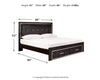 Kaydell King Upholstered Panel Bed with Storage
