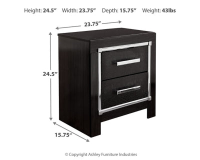 Kaydell Queen Storage Bed, Dresser, Mirror and 2 Nightstands