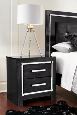 Cama King con almacenaje, cómoda y mesita de noche Kaydell