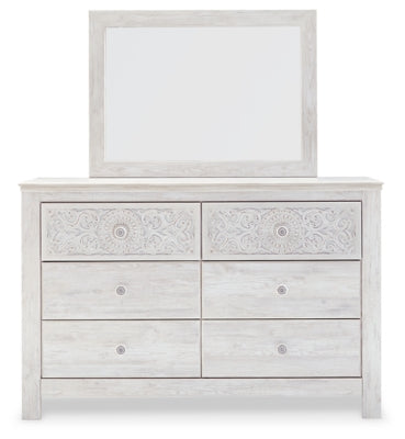 Paxberry King Panel Bed, Dresser, Mirror and Nightstand