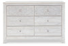 Cama Queen con paneles, cómoda y arcón Paxberry
