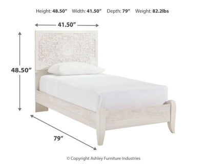 Cama y mesita de noche Paxberry Twin Panel