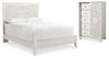 Cama y cómoda Paxberry Queen con paneles