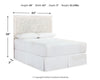 Cama Queen con paneles Paxberry