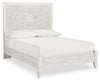 Cama y mesita de noche Paxberry con paneles completos
