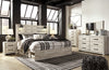 Cama King Cambeck con espacio de almacenamiento, tocador, espejo, cómoda y dos mesitas de noche