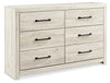 Cama King Cambeck con almacenamiento, cómoda y dos mesitas de noche