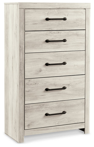 Cama King Cambeck con almacenamiento, tocador, espejo, cómoda y dos mesitas de noche
