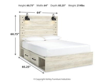 Cama Queen Cambeck con dos cajones de almacenamiento
