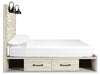 Cama Queen Cambeck con espacio de almacenamiento, tocador, espejo y dos mesitas de noche
