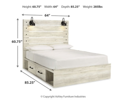 Cambeck Queen Panel Bed with 4 Storage Drawers