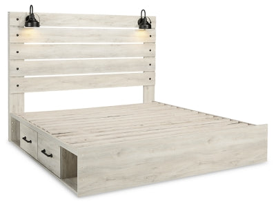Cama King Cambeck con dos cajones de almacenamiento