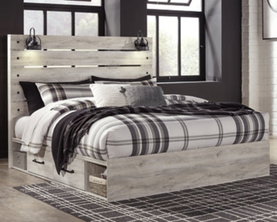 Cambeck King Panel Storage Bed, Dresser, Mirror and Nightstand