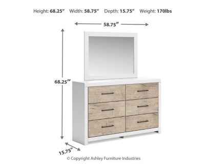 Charbitt Queen Panel Bed, Dresser, Mirror and Nightstand