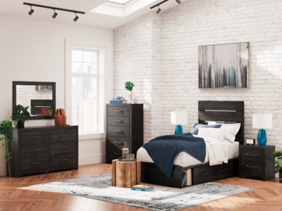 Cama doble con almacenamiento Hollivern