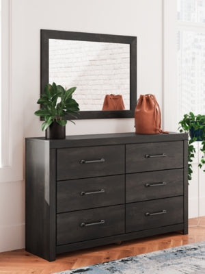 Hollivern Twin Panel Bed, Dresser and Mirror