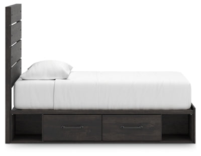 Cama doble con almacenamiento Hollivern