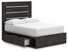 Cama Hollivern con paneles completos y almacenamiento