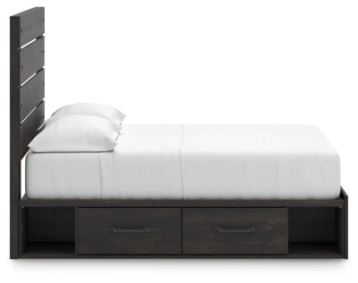 Cama Hollivern con paneles completos y almacenamiento