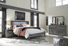 Cama King con paneles Baystorm, tocador, espejo y mesita de noche