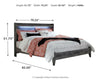 Cama King con paneles Baystorm, tocador, espejo y cómoda