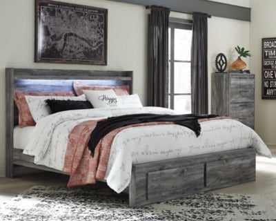 Cama King Baystorm con almacenamiento y cómoda