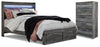 Cama King Baystorm con almacenamiento y cómoda
