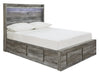 Cama Baystorm de tamaño completo con 6 cajones de almacenamiento