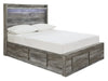 Cama Baystorm de tamaño completo con 6 cajones de almacenamiento