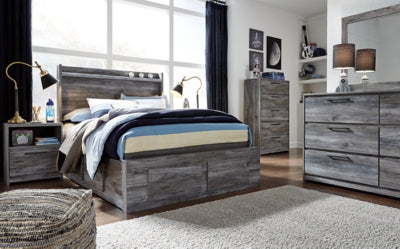 Cama Baystorm de tamaño completo con 4 cajones de almacenamiento