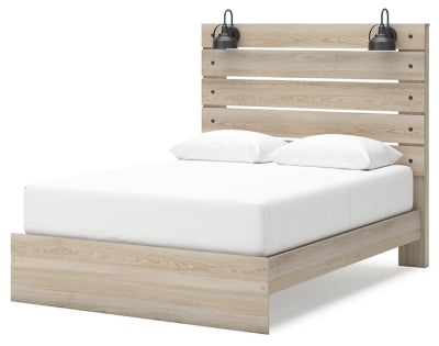 Cama Senbry Queen con paneles y almacenamiento
