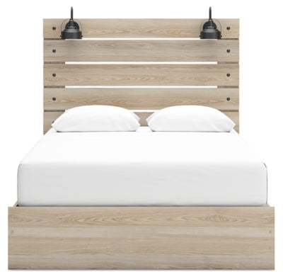 Cama Senbry Queen con paneles y almacenamiento
