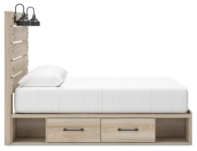 Cama Senbry Queen con paneles y almacenamiento