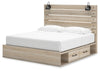 Cama Senbry King con paneles y almacenamiento