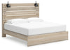 Cama Senbry King con paneles y almacenamiento