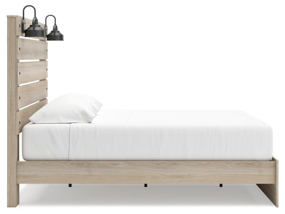 Cama Senbry King con paneles y almacenamiento