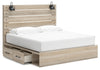 Senbry King Panel Bed with Storage