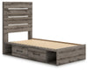 Cama doble con almacenamiento y paneles Graystorm